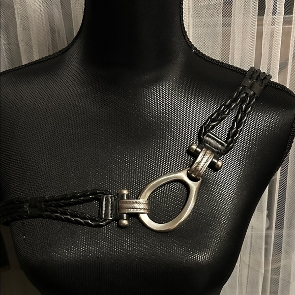 Accessories - Elegant Black and Silver Women's Accessory
